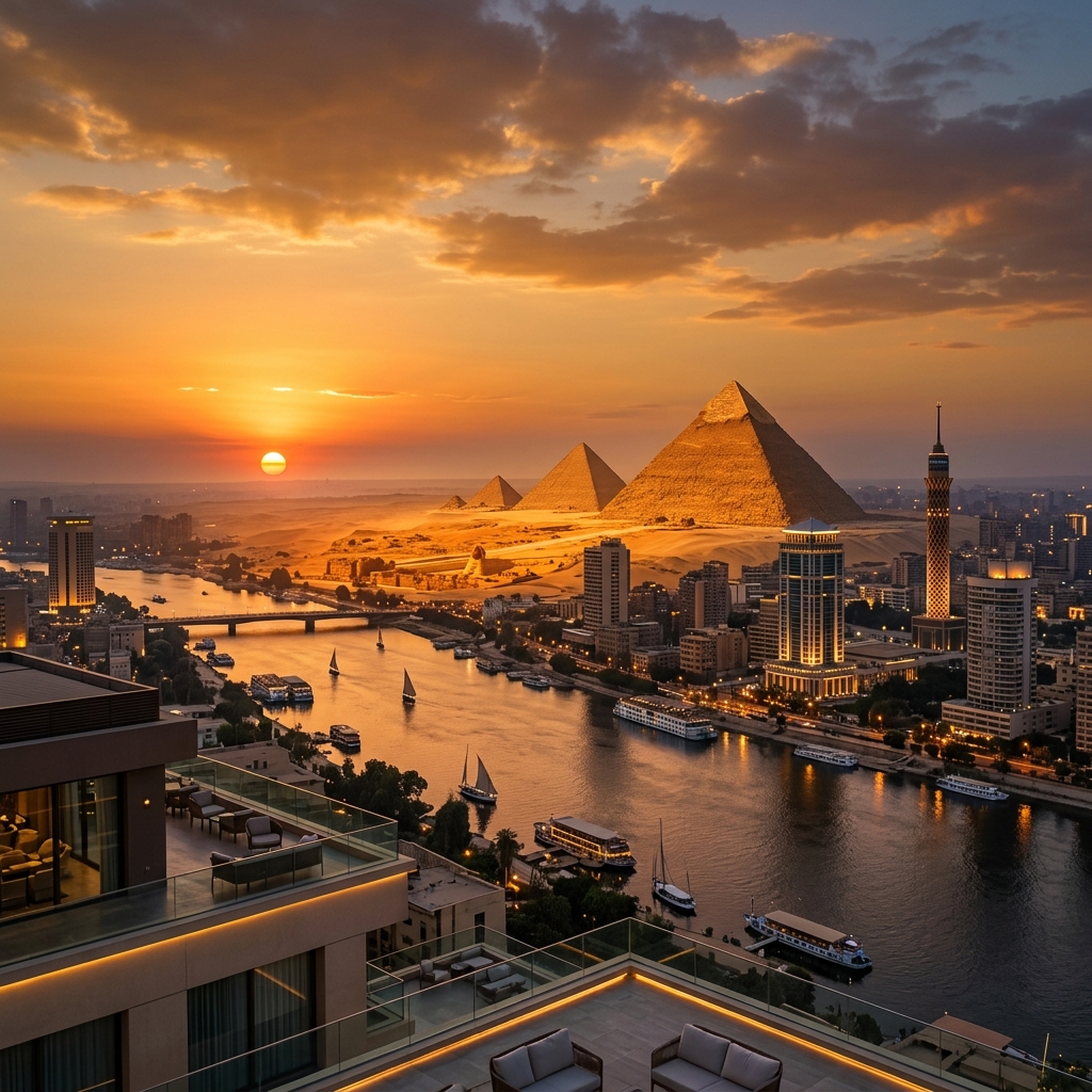 Iconic Cairo & Giza skyline & regional headquarters — Incanto Egypt